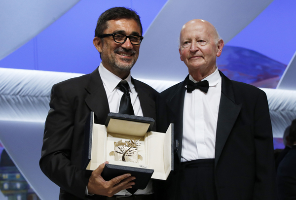 Der Regisseur Nuri Bilge Ceylan mit Festivalpräsident Gilles Jacob