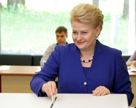 Dalia Grybauskaite bei der Stimmabgage