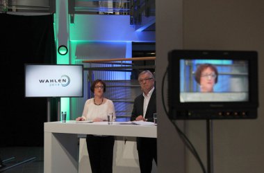 Debatte zu den Föderalwahlen im BRF-Funkhaus