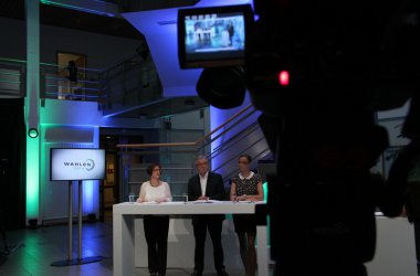 Debatte zu den Föderalwahlen im BRF-Funkhaus