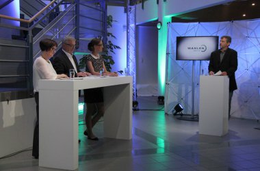Debatte zu den Föderalwahlen im BRF-Funkhaus
