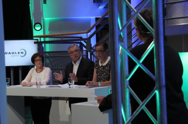 Debatte zu den Föderalwahlen im BRF-Funkhaus
