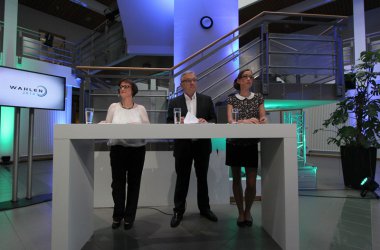 Debatte zu den Föderalwahlen im BRF-Funkhaus