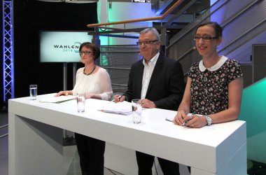Debatte zu den Föderalwahlen im BRF-Funkhaus
