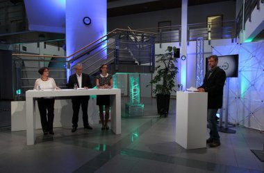Debatte zu den Föderalwahlen im BRF-Funkhaus