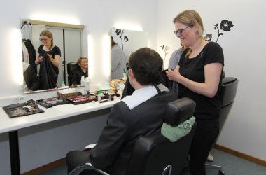 Debatte zu den Regionalwahlen im BRF-Funkhaus - Vorbereitungen