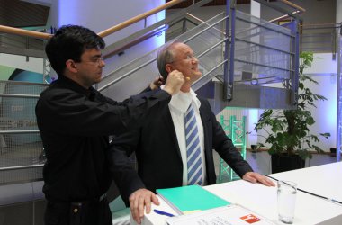 Debatte zu den Regionalwahlen im BRF-Funkhaus - Vorbereitungen