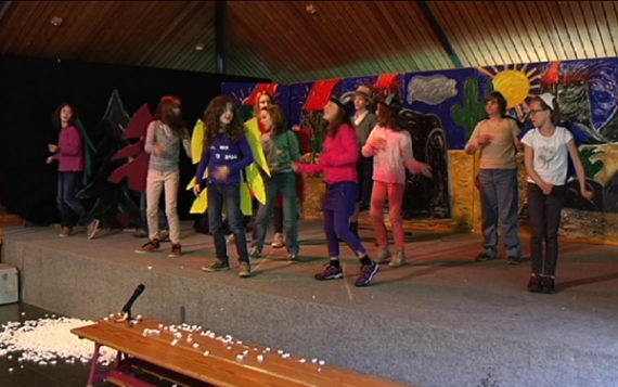 Theaterprobe bei der Kreativen Werkstatt