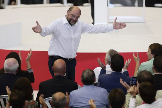 Martin Schulz bei einer PES-Wahlkampfveranstaltung in Barcelona