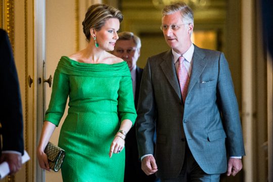 Königin Mathilde und König Philippe vor dem Lunch mit der Jury des Königin-Elisabeth-Wettbewerbs