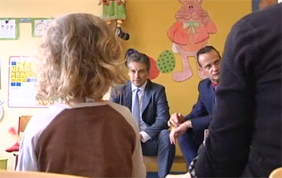 Minister Meisch und Paasch im bilingualen Kindergarten des César-Franck-Athenäums in Kelmis