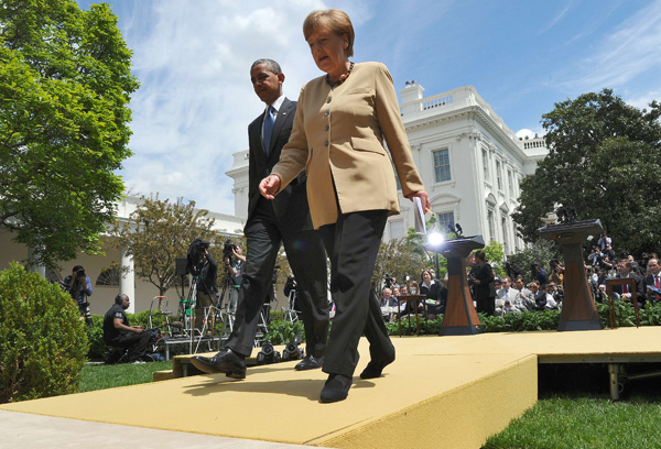 Angela Merkel auf Stippvisite bei Barack Obama