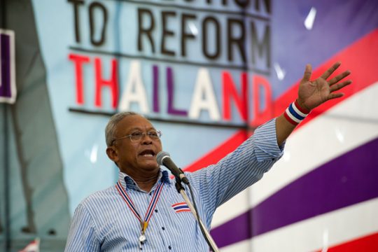 Suthep Thaugsuban, der Anführer des Oppositionsbündnisses "Demokratisches Reformkomitee des Volkes", in Bangkok