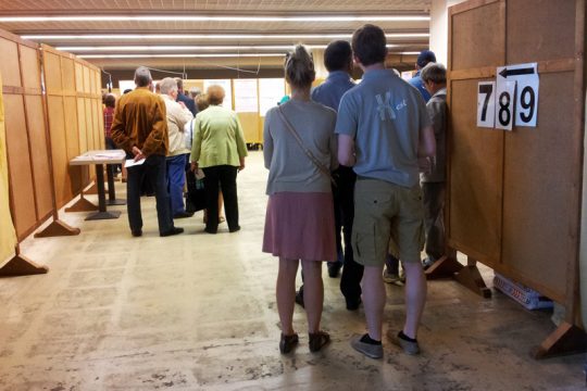 Wahlbüro Eupen Plaza (25. Mai 2014)