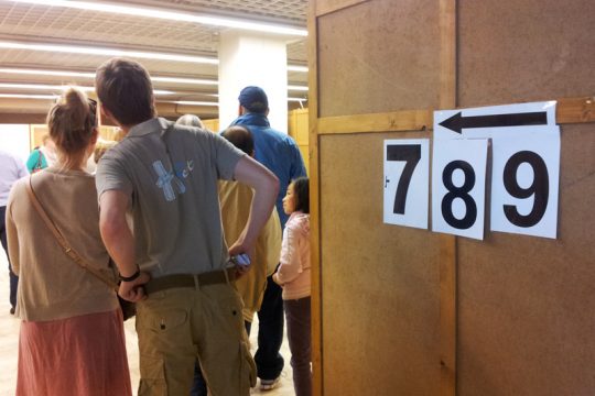 Wahlbüro Eupen Plaza (25. Mai 2014)