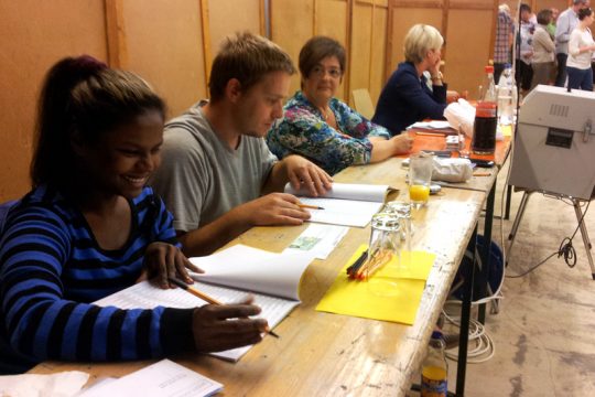 Wahlbüro Eupen Plaza (25. Mai 2014)