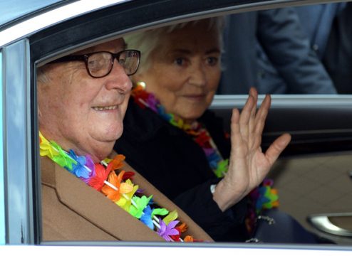 Albert und Paola bei einem Besuch der Vereinigung Habbekrats