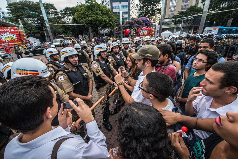 Protest im brasilianischen Belo Horizonte