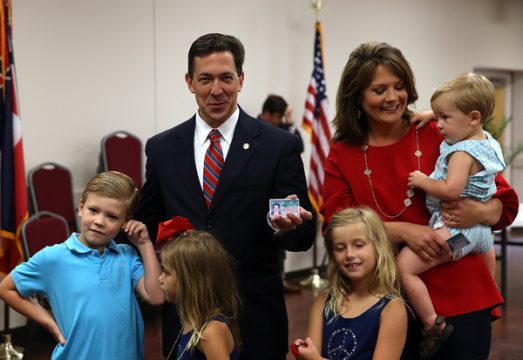 Tea-Party-Neuling Chris McDaniel mit seiner Familie