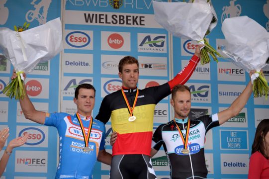 Jens Debusschere neuer Landesmeister der Radprofis vor Roy Jans und Tom Boonen