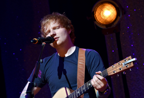 Der britische Sänger Ed Sheeran