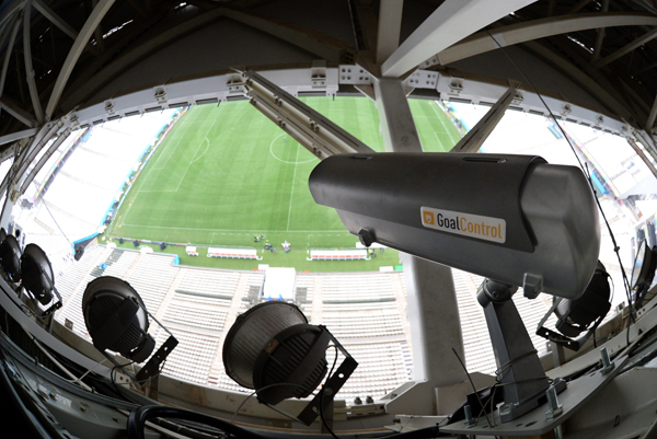 GoalControl-Kamera in der Corinthians Arena in Sao Paulo