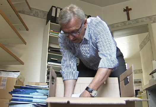 Mathieu Grosch packt seine Kisten