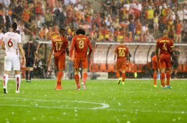 Hagelschauer sorgt für Unterbrechung des Freundschaftsspiels Belgien - Tunesien