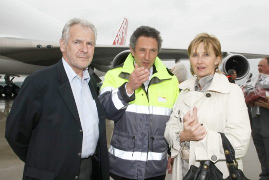 Flughafen-Auftsichtsratschef José Happart und Hauptgeschäftsführer Luc Partoune