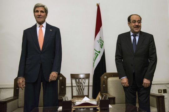 US-Außenminister John Kerry mit Iraks Regierungschef Nuri al-Maliki