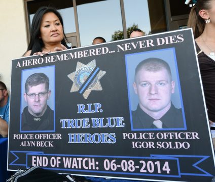 Bilder der in Las Vegas getöteten Polizisten