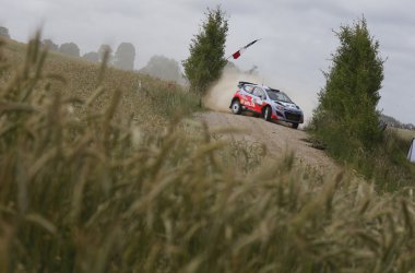 Thierry Neuville fährt bei der Rallye Polen auf Rang drei