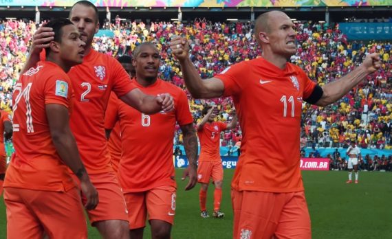 Niederländischer Jubel nach dem Gruppensieg