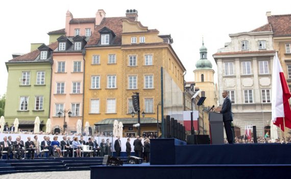 US-Präsident Barack Obama hält eine Grundsatzrede in Warschau