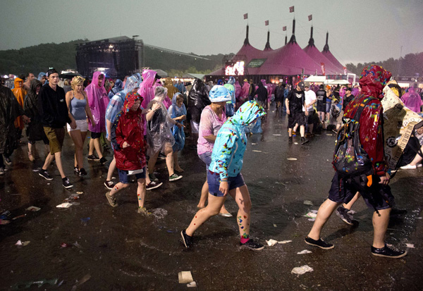 Auch das Pinkpop-Festival ging im Regen unter