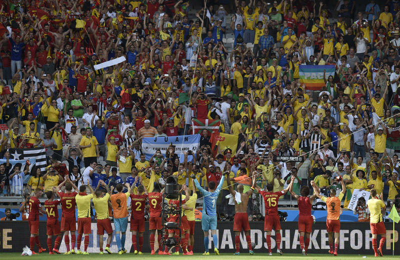 2:1 gegen Algerien: Die Roten Teufel feiern mit den Fans im Stadion von Belo Horizonte