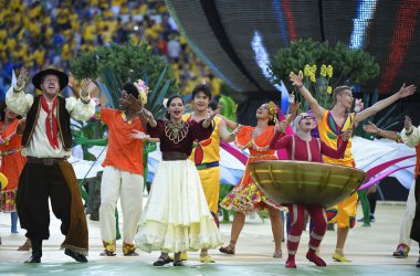 Eröffnungzeremonie der Fußball-WM in Sao Paulo/Brasilien