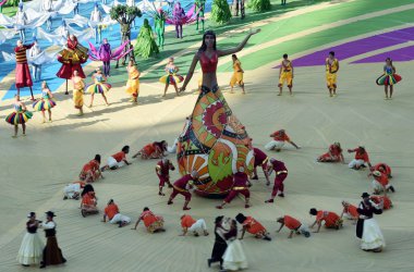 Eröffnungzeremonie der Fußball-WM in Sao Paulo/Brasilien