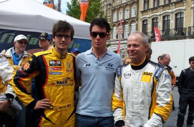 Ypern-Rallye: Gino Bux, Thierry Neuville und Bruno Thiry - Foto: Katrin Margraff/BRF