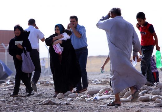 Familien im Irak auf der Flucht vor der Terrorgruppe ISIS