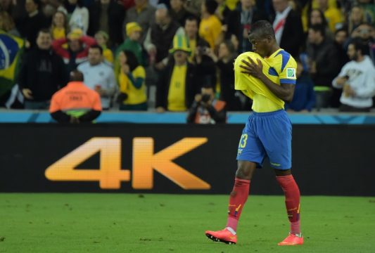 Doppeltorschütze Valencia nach dem 2-1 gegen Honduras