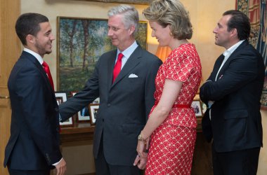 König Philippe und Königin Mathilde empfangen die Roten Teufel - Eden Hazard