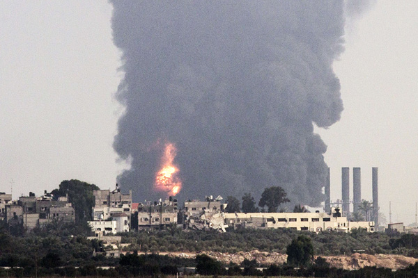 Brand im Elektrizitätswerk von Gaza