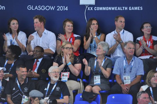 Harry, Kate und William bei den Commonwealth-Spielen in Glasgow