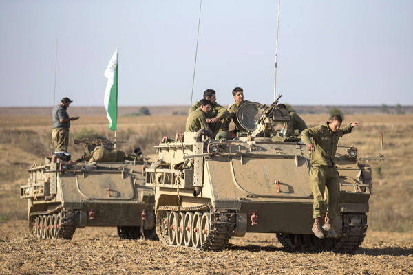 Israelische Soldaten an der Grenze zum Gazastreifen