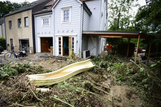 Schwere Überschwemmungen in Ittre/Wallonisch-Brabant