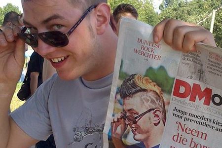 Johann Krings hat es auf die Titelseite von De Morgen geschafft