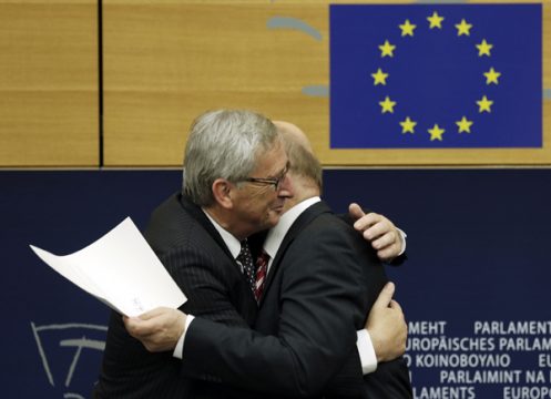 Neuer EU-Kommissionsvorsitzender: Martin Schulz gratuliert Jean-Claude Juncker