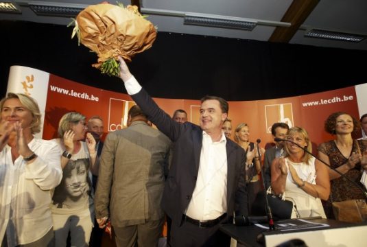 Benoît Lutgen beim Parteitag der CDH in Louvain-la-Neuve