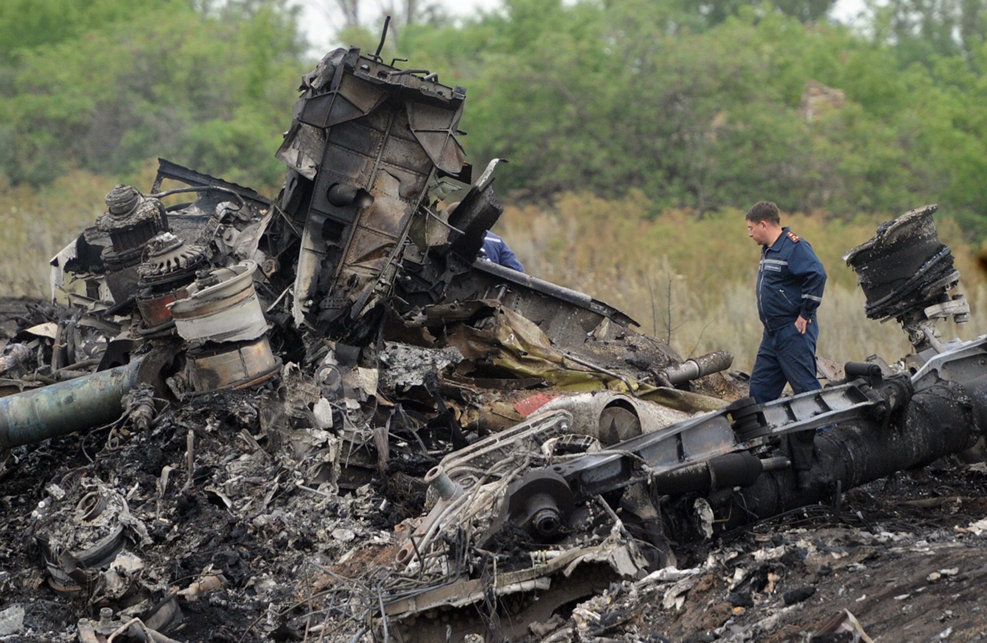 Absturzstelle des Flugs MH17 von Malaysia Airlines